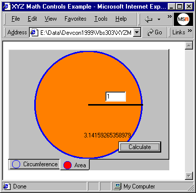Figure 16: mathTabstrip running within Internet Explorer